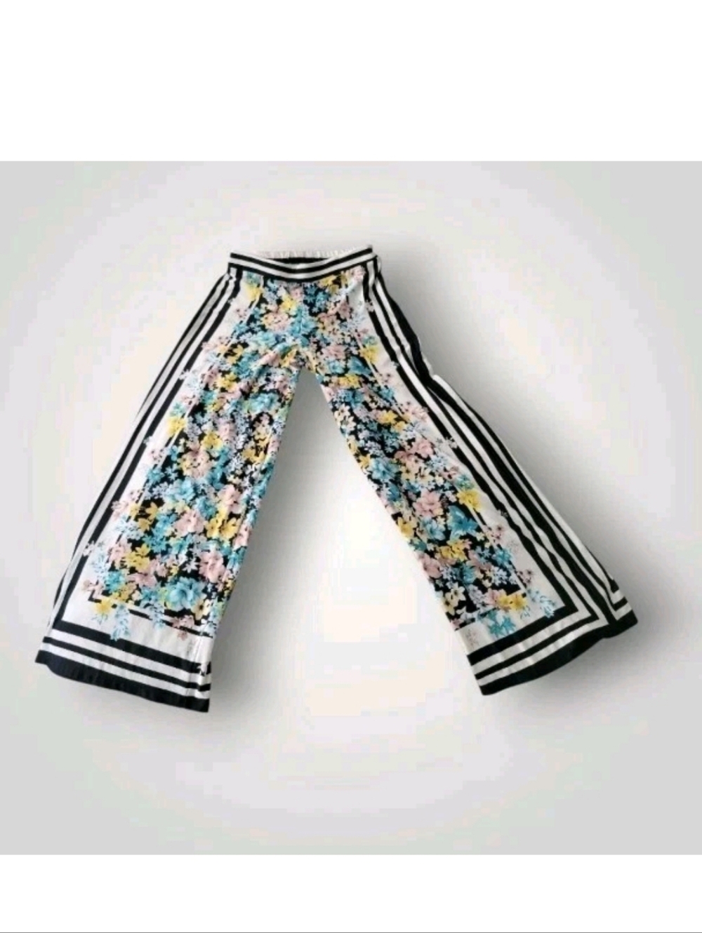 Palazzo Pants Fairycore Cottagecore Festival Wide Leg Floral Boho Y2k Hippie M - Picture 10 of 11